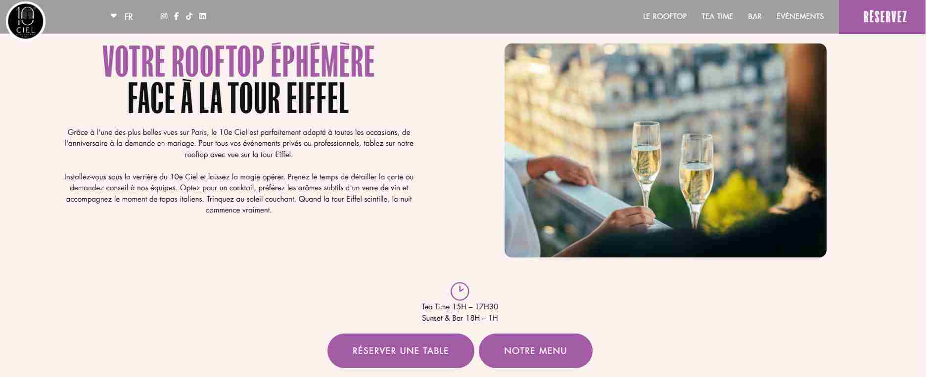 10ème ciel rooftop bar paris