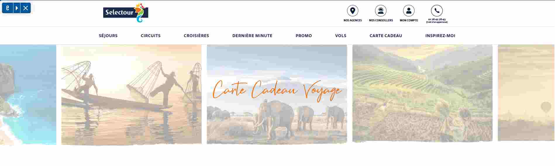 carte cadeau voyage Selectour